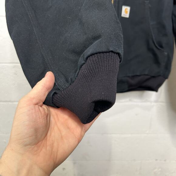 Vintage Carhartt Quilted Hooded Active Jacket “Black” J140 - Picture 5 of 9